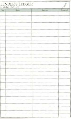 household ledger template