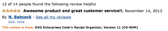 Cook'n in Amazon page 