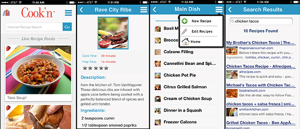 Cook'n for the iPhone Screenshots