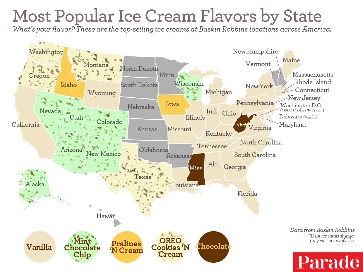 What's Your State's Favorite Ice Cream Flavor?