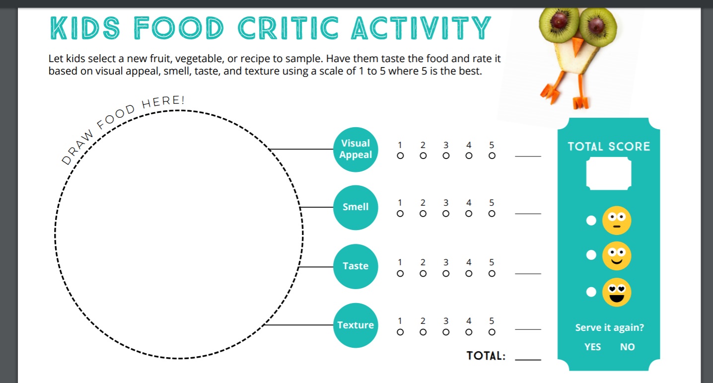 kids-food-critic-activity
