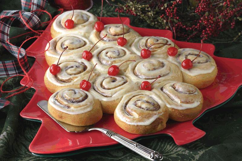 Image result for cinnamon roll xmas tree