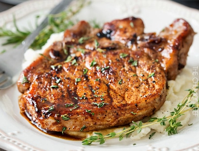 Maple Balsamic Glazed Pork Chops