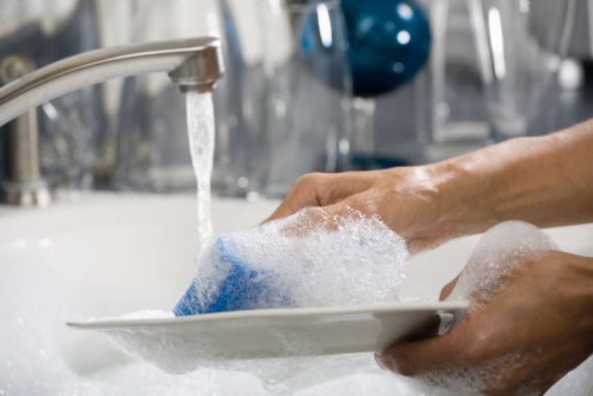 Hand-Washing Dishes Is More Fun With Fancy Soap and Sparkly Sponges