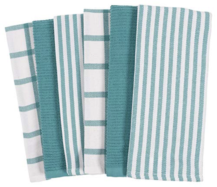 DecorRack 10 Pack Kitchen Dish Towels, 100% Cotton, 12 x 12 Inch