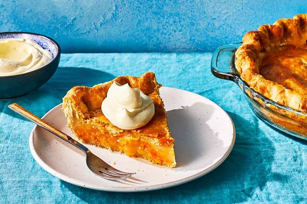 Georgia Peach Pie with Bourbon Whipped Cream