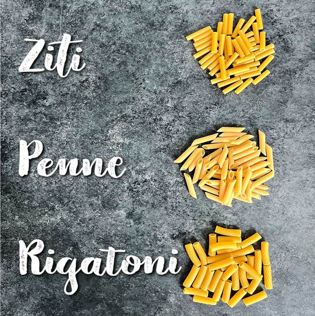 Ziti vs. Penne vs. Rigatoni Pasta: What's the Difference?