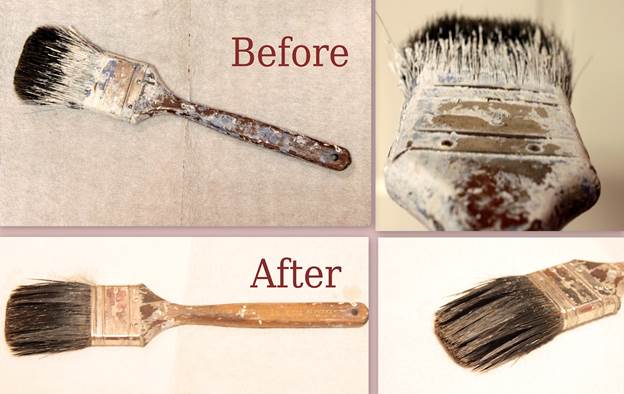 Clean Dried Paint Off of Paintbrushes? | Sidetracked Sarah