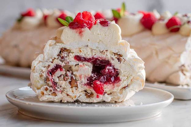 Cheesecake and Raspberry Meringue Roulade - Let the Baking Begin!