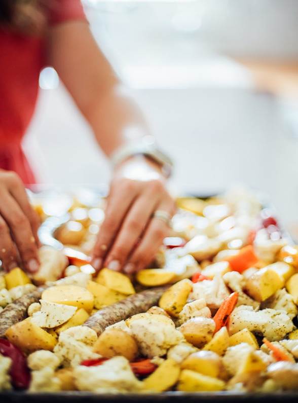 The Simplest One Sheet Pan Sausage And Veggies Recipe - Live Simply