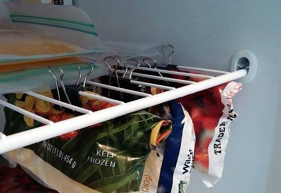 How to organize your freezer using binder clips : r/howto