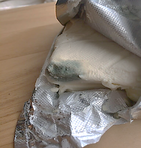 Moldy cream cheese