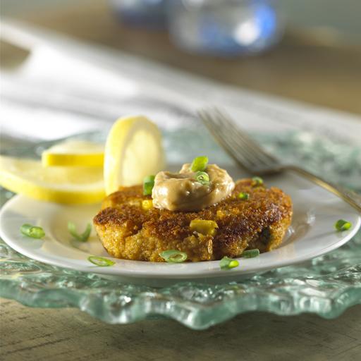 CornCrab Cakes With Chipotle Sauce